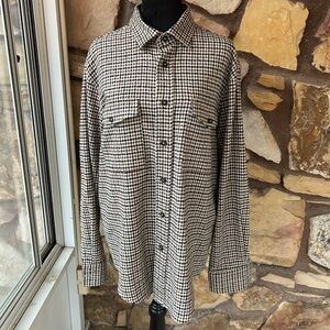 Zara Brown and Cream Checkered Shirt/flannel or Shacket